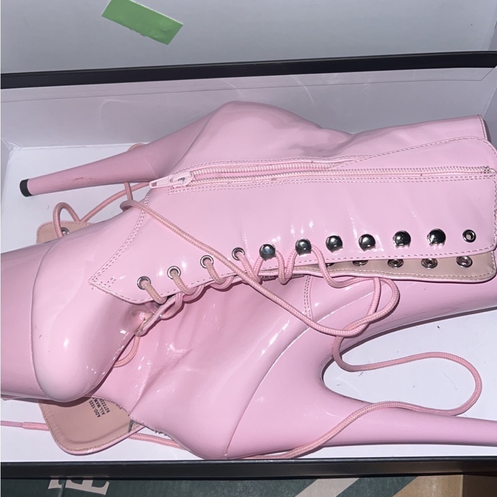 Pink pleaser heels size 7 Womens. 7 inches in height